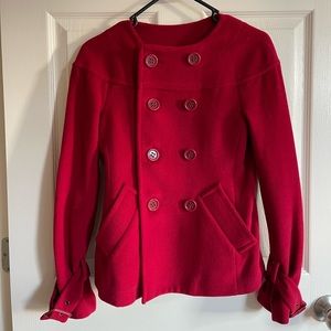 BCBG Maxazria Red jacket XXS, fits like XS, very warm, excellent condition